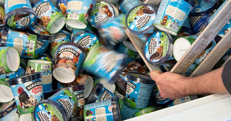 Pints in freezer