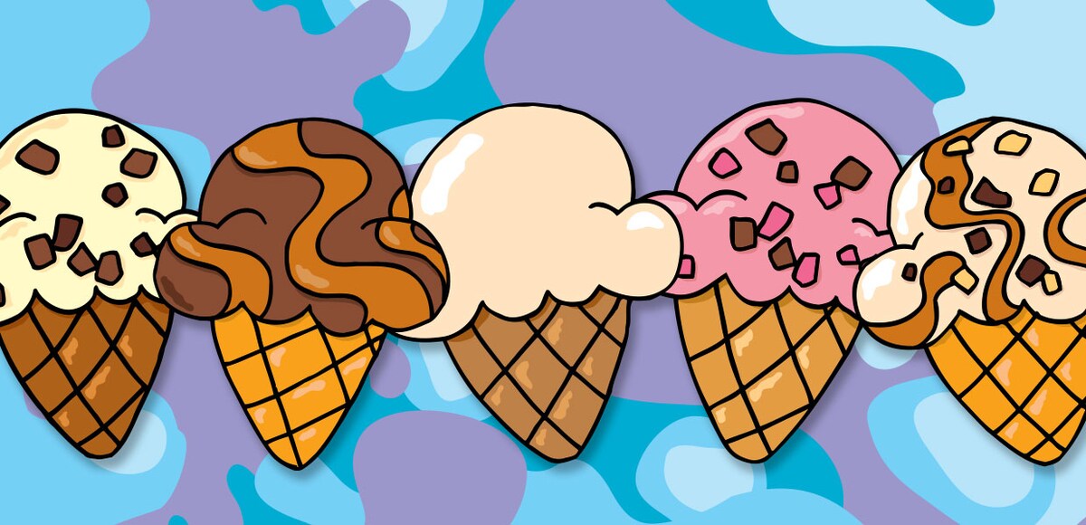 Cadeaukaart aan de binnenkant van een wafelhoorntje